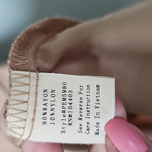 Perch Blu Pepper Summer NWT 1X Khaki Button Front Short Sleeve Casual Dress - Picture 7 of 8